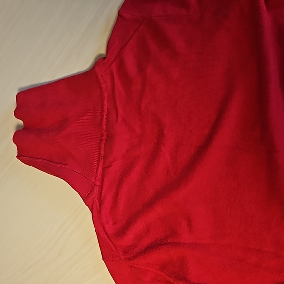 Red Knit Turtleneck Shirt Long Sleeve, size XS - Picture 7 of 13